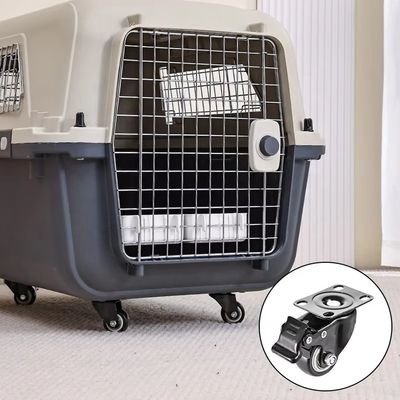 Design à deux portes sûre, porte-bagages pour chiens et chats, avec roues et espace super grand