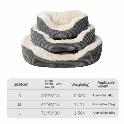 Lit pour chiens et chats avec poils ultra lavables épaississement de couverture tapis de fourrure de laine maison Pet Sleep