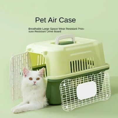 Boîte de transport aérien pour chiens en plein air avec fermeture à bouton en plastique durable