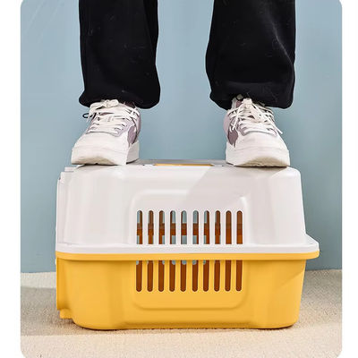 Boîte de transport aérien pour chiens en plein air avec fermeture à bouton en plastique durable