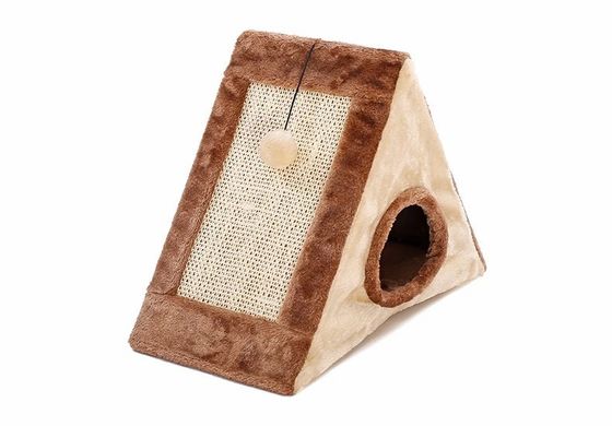 Cat Scratcher Arbre Maison de chat Jouets interactifs avec fonction de jeu amusant Matériau en peluche Sisal