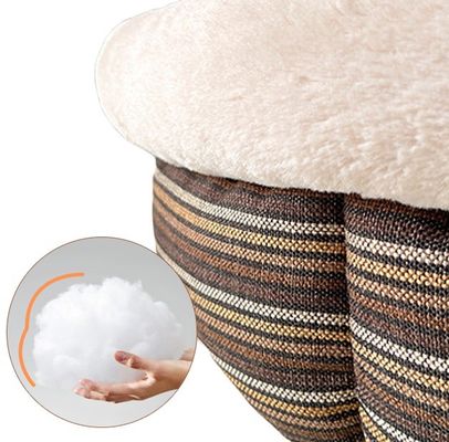 Couchette douce pour chat, lit à beignets, nid de chat résistant aux rayures pour chats et chiens d'intérieur durables