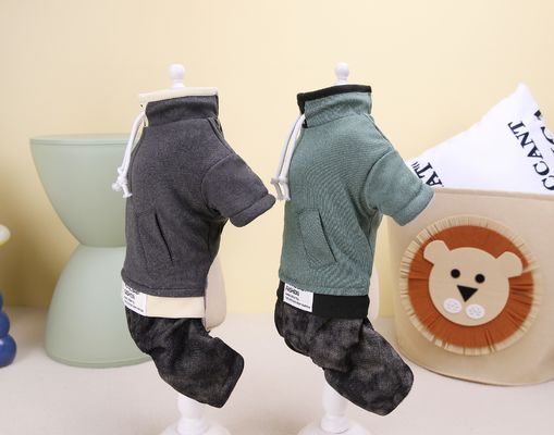 Commodes Jacket pour chien chaud à deux couches Vêtement d'hiver tricoté classique