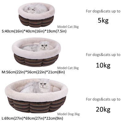 Lit intérieur lavable pour animaux de compagnie pour petits chiens et chatons Conceptions ODM Fonction Calme Confortable