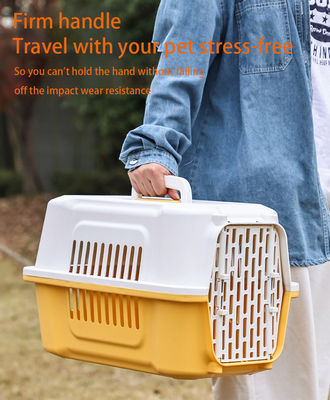 Sac de voyage pour animaux de compagnie multifonctionnel, porteuse avec porte en plastique