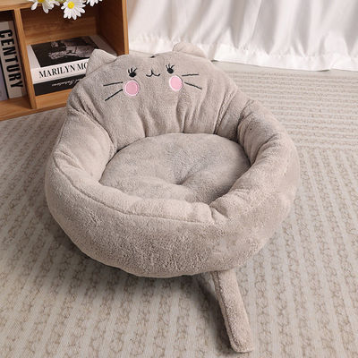 Maison de chat confortable, écologique, en peluche, lavable et courte pour chiot