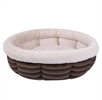 Canapé pour animaux de compagnie Lit à coussin rond à beignets pour chats ou petits chiens Anti-glissement Résistant à l'eau