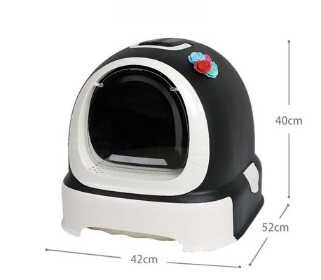 Facile à nettoyer Doraemon Design Cat Litter Box avec scooper et couvercle empêcher la dispersion de la litière