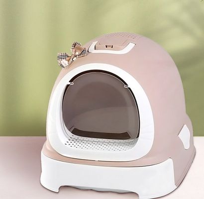 Facile à nettoyer Doraemon Design Cat Litter Box avec scooper et couvercle empêcher la dispersion de la litière