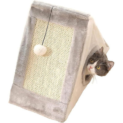 Jeux amusants chats et chiens Lit universel pour animaux de compagnie Lit de jouet pour chat Cadre d'escalade Triangle de chat Table à gratter Aiguiser les griffes Sisal Lit de jouet