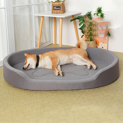 Grand lit pour chien en tissu d'Oxford imperméable à l'eau et à l'urine avec un coussin intérieur facile à laver