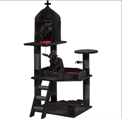Activités de chat à plusieurs niveaux Meubles de luxe Siasl Arbre de chat avec spider hanging ball