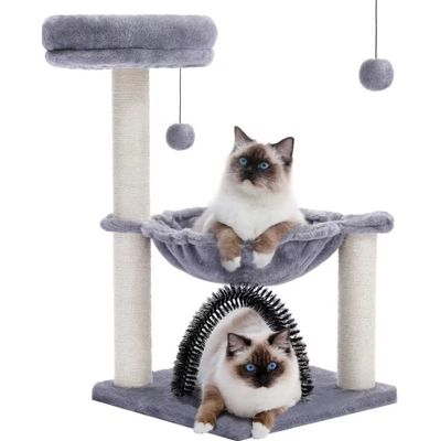 28&quot; poste de grattage de chat avec grand lit en hamac et service de personnalisation fourni