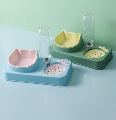 Pet chien chat bouteille d'eau de boisson pas de réglage de l'heure pour les bols de nourriture pour chat et distributeur d'eau