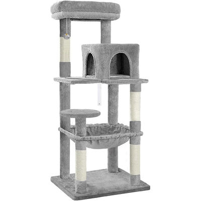 Arbre à chat en couleur optionnelle intégré Sisal Confortable Durable Grand chat Activité gratte-ciel Arbre