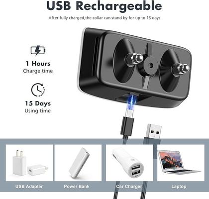 7 Sensitivité réglable Collier de commande de l'écorce rechargeable étanche et programmable
