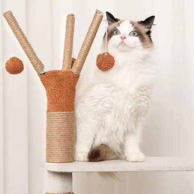 Function Fun Play 143cm Classic Cat Tree avec deux condos et un siège de grattage de chat Sisal