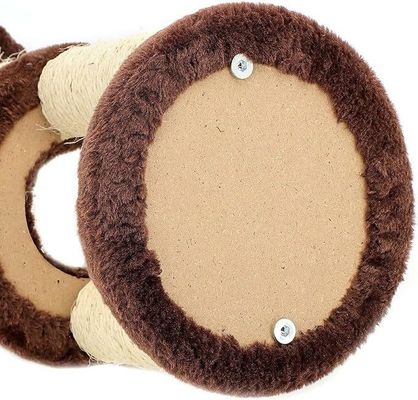 ODM Design Meubles pour chats Beige planche à galets Arbre d'escalade avec colonne Sisal et hamac en peluche