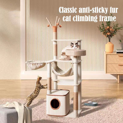 Arbre de chat facile à assembler personnalisable avec gratte-ciel Sisal et les grottes d'activité