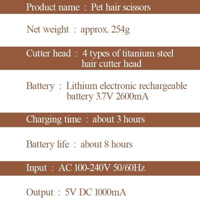 Coupe-cheveux pour chiens de fonction propre et lourde avec affichage LED personnalisé
