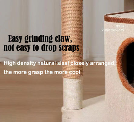 Arbre de chat facile à assembler personnalisable avec gratte-ciel Sisal et les grottes d'activité