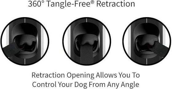 Coiffure de chien rétractable en nylon automatique pour animaux de compagnie avec longueur réglable