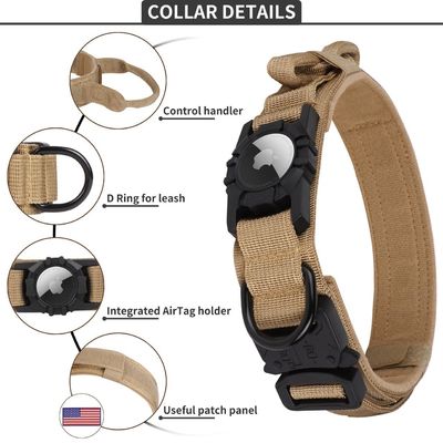 Traqueur GPS personnalisé Air Tag Collier de chien avec nylon réglable et conception lourde