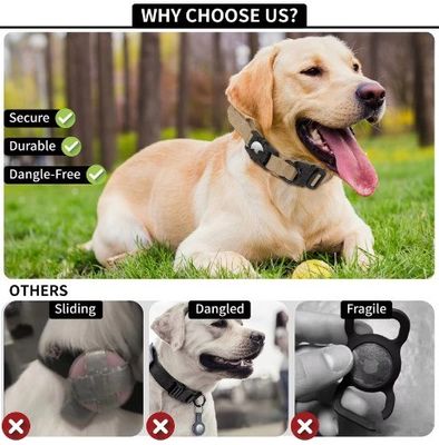 Traqueur GPS personnalisé Air Tag Collier de chien avec nylon réglable et conception lourde