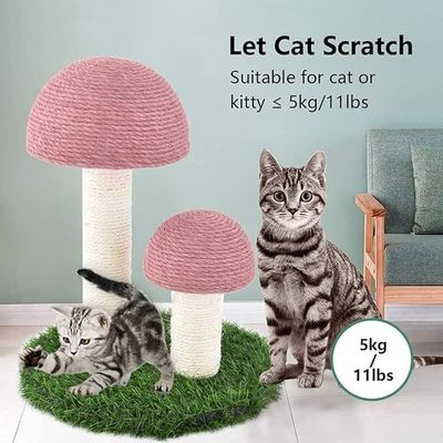 OEM/ODM Double champignon chat grattant le poteau de la corde Sisal naturel Tour d'arbre de chat à l'intérieur Jouet gratteur de chat