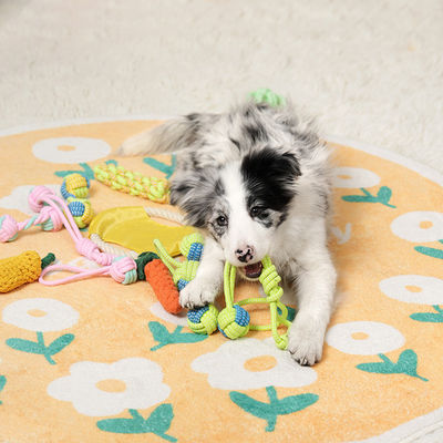 Service de personnalisation fourni Jouets à la corde à mâcher en coton tressé durable pour chiots