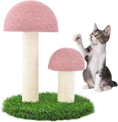 Postes d'escalade pour chatons à l'intérieur Postes de grattage pour chat à champignons durables avec jouet interactif
