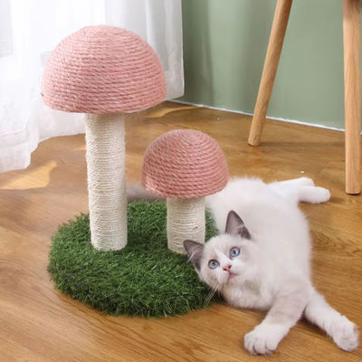 Postes d'escalade pour chatons à l'intérieur Postes de grattage pour chat à champignons durables avec jouet interactif