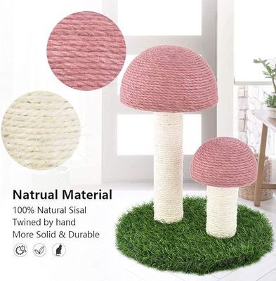 Postes d'escalade pour chatons à l'intérieur Postes de grattage pour chat à champignons durables avec jouet interactif