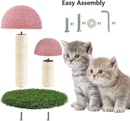 Postes d'escalade pour chatons à l'intérieur Postes de grattage pour chat à champignons durables avec jouet interactif