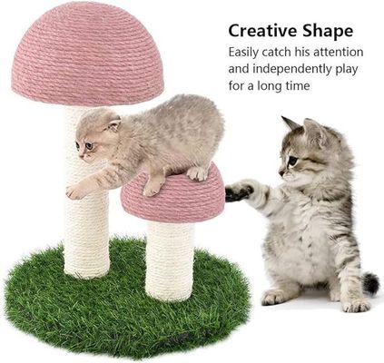 Postes d'escalade pour chatons à l'intérieur Postes de grattage pour chat à champignons durables avec jouet interactif