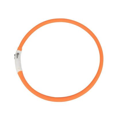 Collier LED pour chien avec logo personnalisé USB rechargeable étanche 3 modes de clignotement