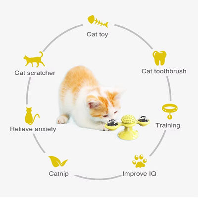 Jouet populaire pour chat, tourne-disque, moulin à vent, nourriture, jouet pour chat, jouet avec logo personnalisé