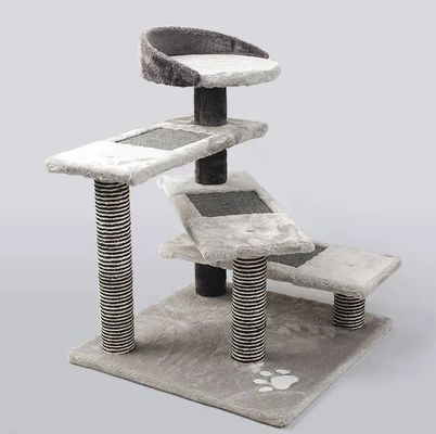 Cadre d'escalade de chat moderne en bois gris