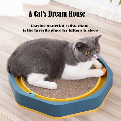 Carreaux en bois, carton, ovales, ondulés, lit de salon, jouet de dressage durable pour chat