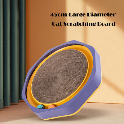 Carreaux en bois, carton, ovales, ondulés, lit de salon, jouet de dressage durable pour chat