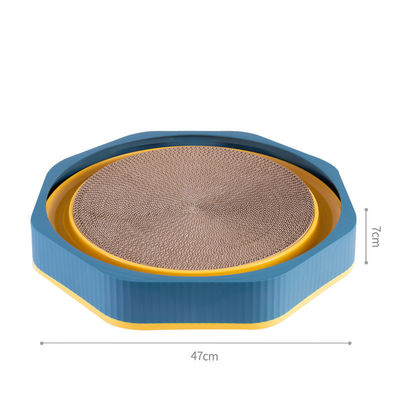 Carreaux en bois, carton, ovales, ondulés, lit de salon, jouet de dressage durable pour chat