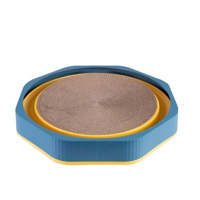 Service de personnalisation OEM/ODM fourni carte à gratter ondulée de chat avec jouet à billes