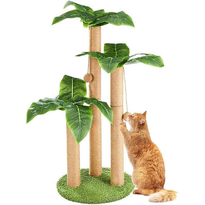 31.5 pouces Sisal chat grattant poste meubles de chat maison pour animaux de compagnie pour les chats d'intérieur