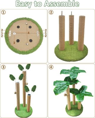 31.5 pouces Sisal chat grattant poste meubles de chat maison pour animaux de compagnie pour les chats d'intérieur