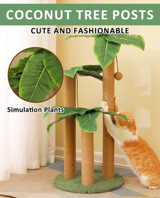 31.5 pouces Sisal chat grattant poste meubles de chat maison pour animaux de compagnie pour les chats d'intérieur