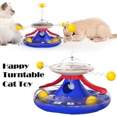 Jouet interactif pour chat durable, tourne-disque, bâton de chat pour l'exercice physique et la fuite de nourriture