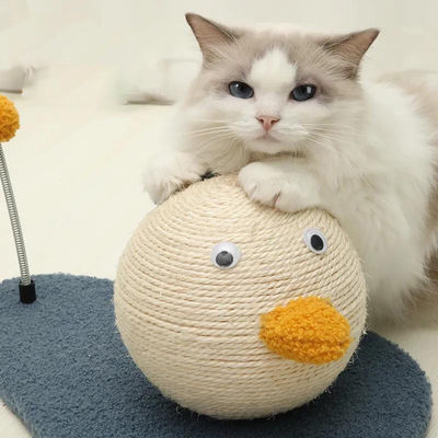 C'est un jouet de chat en forme de canard.