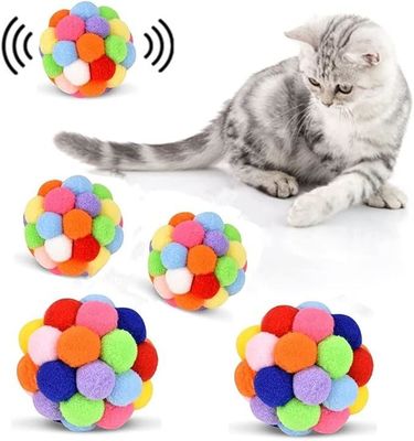 Jouets à billes de chat en peluche interactives Boules à crier Jouets à coups de pied avec logo personnalisé