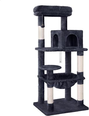 Service de personnalisation fourni 143cm arbre de chat avec perchoir en peluche tour de chat à plusieurs niveaux