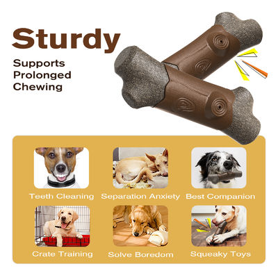 Jouets à mâcher pour chiens interactives Nettoyage des dents pour os Indestructible Nylon/TPR Jouet à grincer